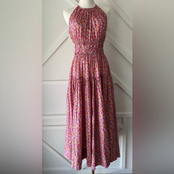 NWT J. Crew Tie-waist halter dress in Liberty Ellie Floral Fabric Size Small - Picture 2 of 15